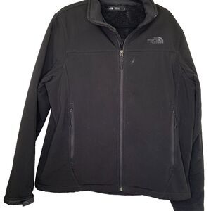 The North Face Windwall Fleece Lined Full Zip Jacket Men's Large Black